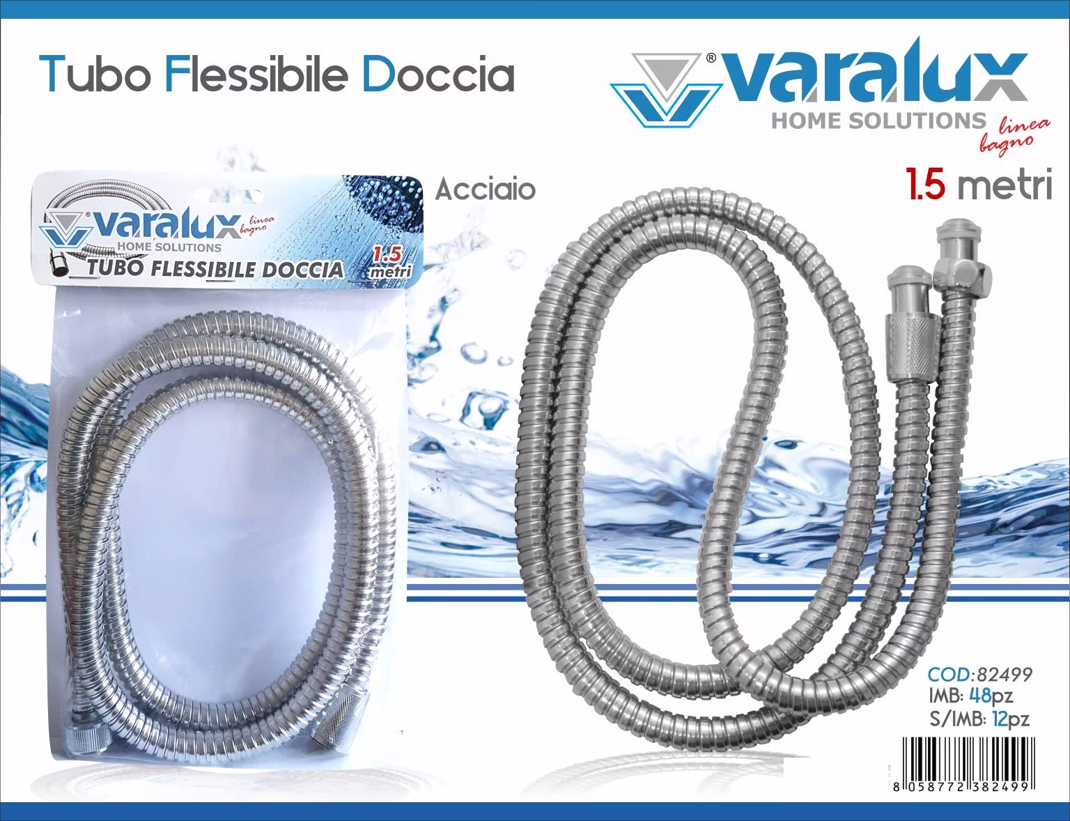 Tubo flessibile doccia 1,5mt BUSTA